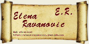Elena Ravanović vizit kartica